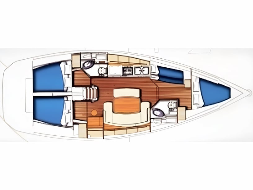 Skradin Sailboat 4 cabin 10 berths 10 guests 13.26 m Listing Number: #4992 2