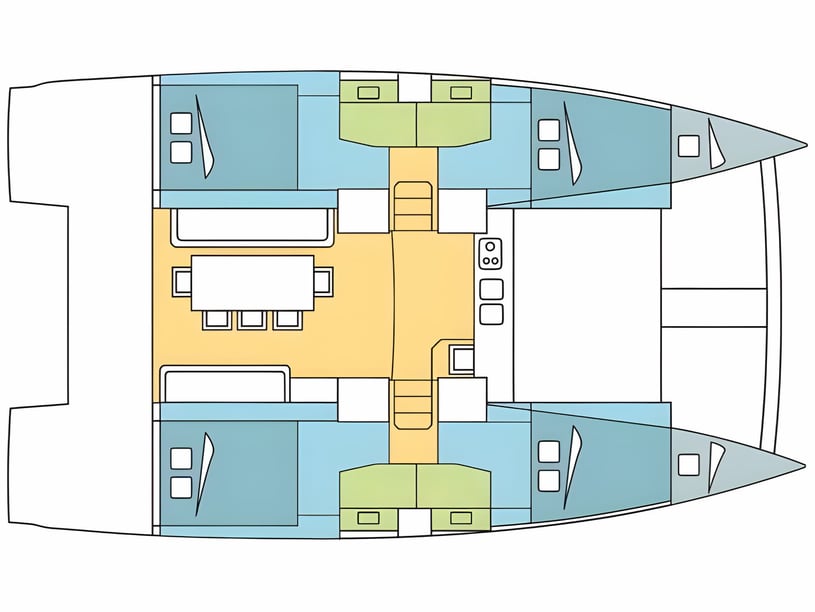 Lefkada Katamaran 6 kabin Konaklama 10 kişi Seyir 10 kişi 12.19 m İlan No: #5077 2