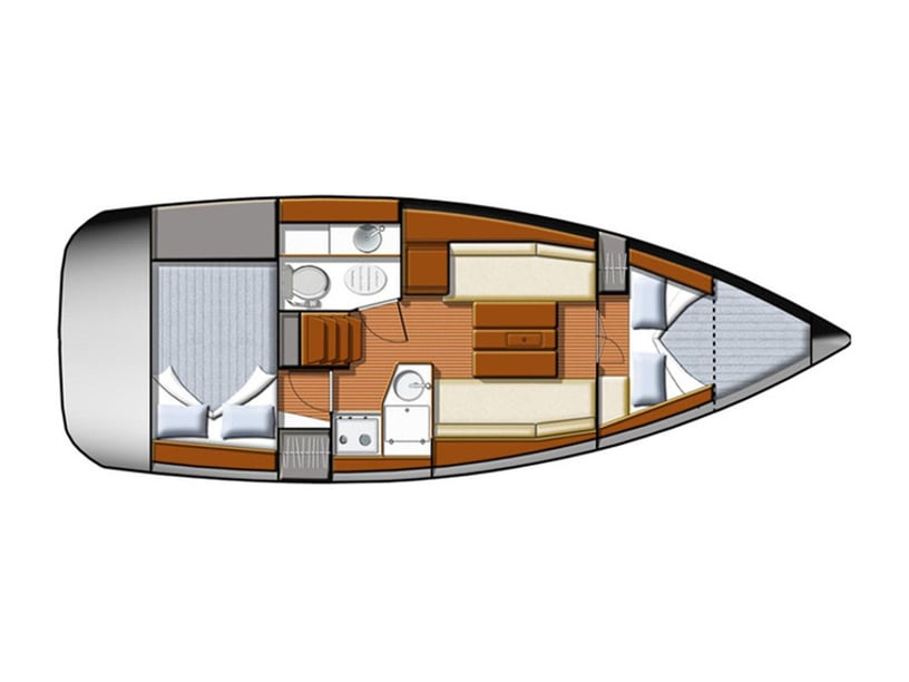 Yerseke Segelboot 2 Kabine 5 Liegeplätze 5 Gäste 8.99 m Nummer des Inserats: #5101 4