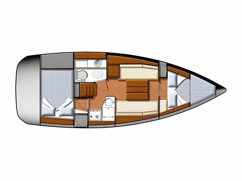 Yerseke Segelboot 2 Kabine 5 Liegeplätze 5 Gäste 8.99 m Nummer des Inserats: #5101 2