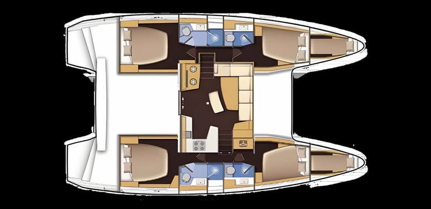 Sibenik Katamaran 6 Kabine 12 Liegeplätze 12 Gäste 12.94 m Nummer des Inserats: #5309 2
