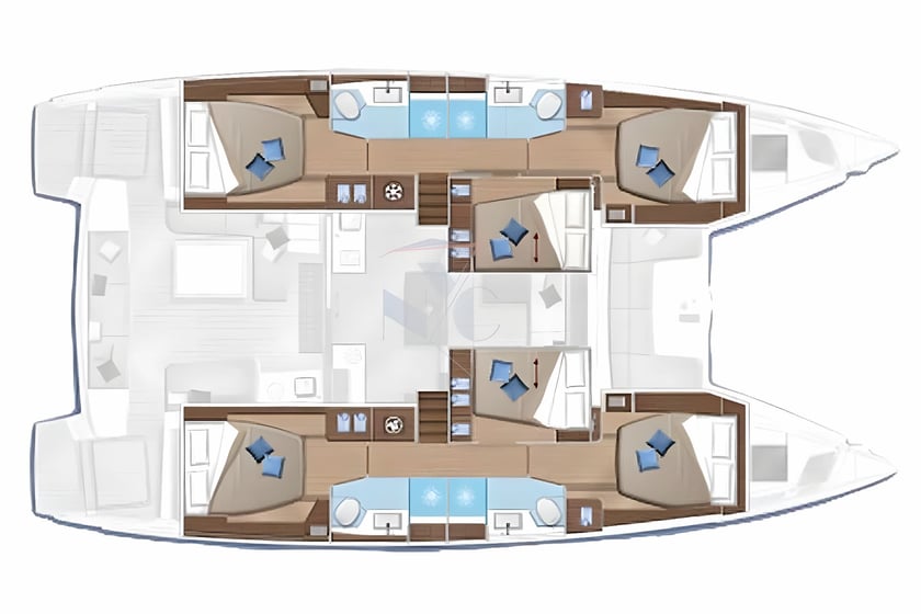 Atene Catamarano cabina 6  cuccette 10  10  ospiti 14.75 m Numero dell'inserzione: #5382 2
