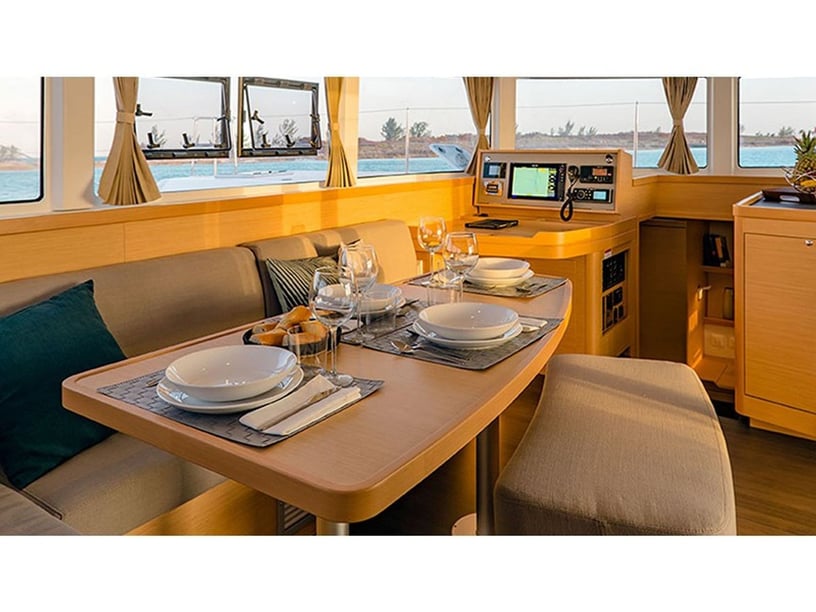 Tourlos Catamaran 6 cabin 12 berths 12 guests 12.8 m Listing Number: #5423 2