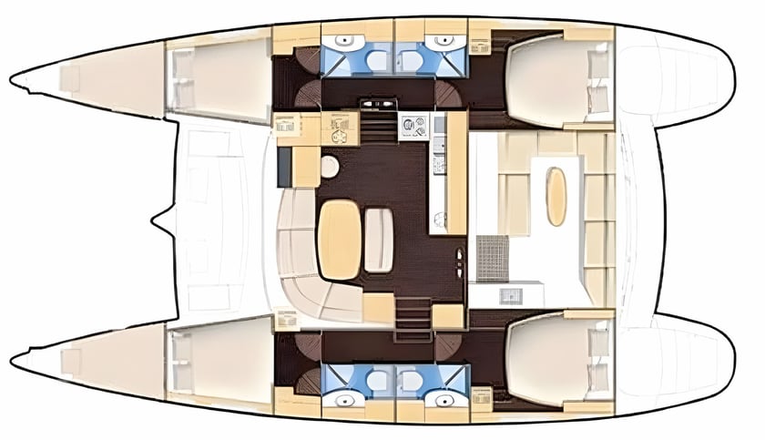 Cienfuegos Catamaran Cabine 6  10  slaapplaatsen 10  gasten 13.61 m Lijstnummer: #5497 2