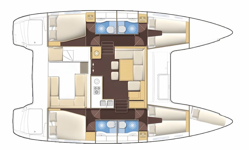 Trogir Catamarano cabina 5  cuccette 11  11  ospiti 11.97 m Numero dell'inserzione: #5514 2