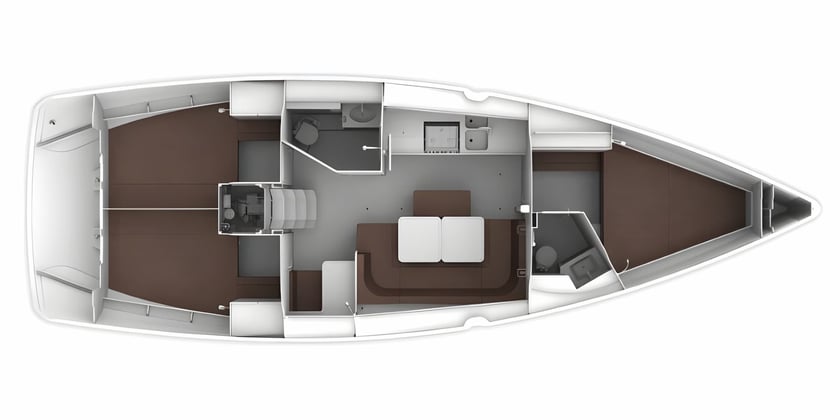 Murter Voilier Cabine 3  Couchettes 7  Invités 7  12.35 m Numéro de l'annonce: #5600 2