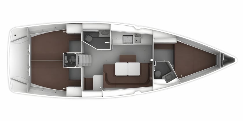 Murter Sailboat 3 cabin 7 berths 7 guests 12.35 m Listing Number: #5640 2