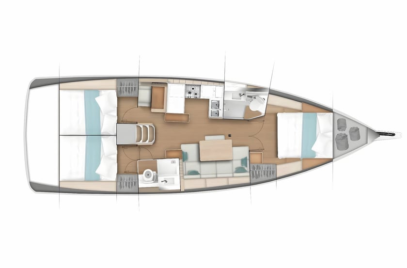 Palma de Mallorca Sailboat 3 cabin 6 berths 6 guests 13.39 m Listing Number: #5685 2
