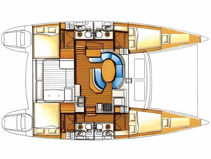 Sukošan Catamaran 6 cabin 12 berths 12 guests 12.37 m Listing Number: #5777 2