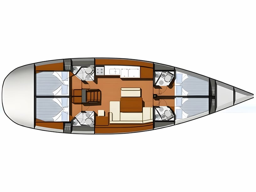 Keramoti - Kavala Barca a vela cabina 4  cuccette 10  10  ospiti 15.07 m Numero dell'inserzione: #5794 2