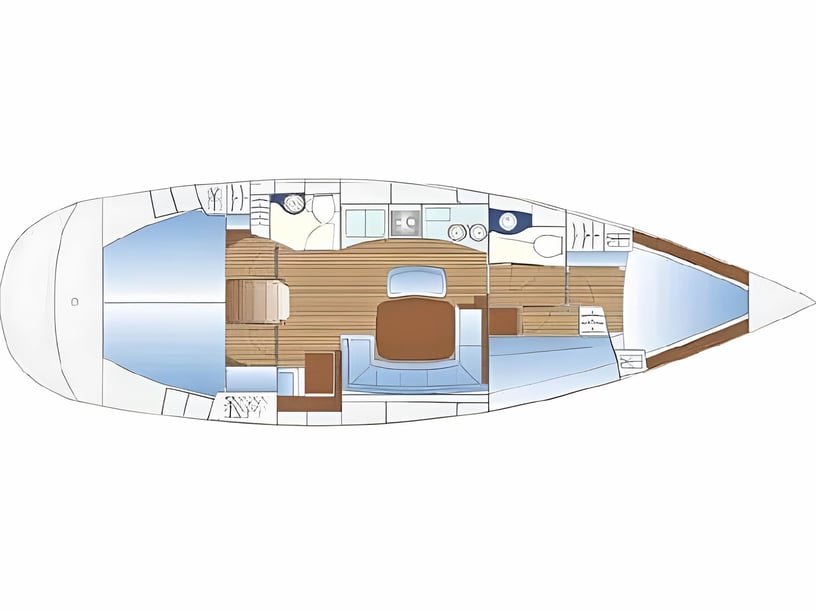 Keramoti - Kavala Zeilboot Cabine 4  10  slaapplaatsen 10  gasten 13.95 m Lijstnummer: #5801 2