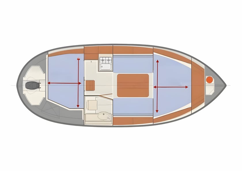 Motala Motorboot Cabine 2  4  slaapplaatsen 4  gasten 8 m Lijstnummer: #5860 2