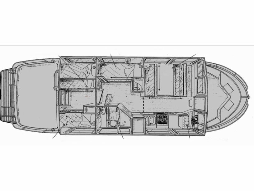 Motala Motorboot Cabine 2  9  slaapplaatsen 9  gasten 10.4 m Lijstnummer: #5863 2