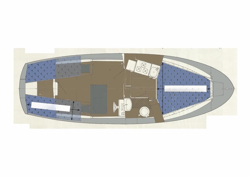 Motala Motorboot Cabine 2  4  slaapplaatsen 4  gasten 8 m Lijstnummer: #5865 2