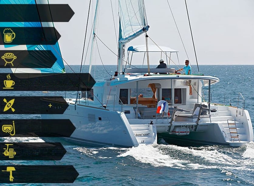 Golfo Aranci Katamaran 4 Kabine 10 Liegeplätze 10 Gäste 13.96 m Nummer des Inserats: #591 5