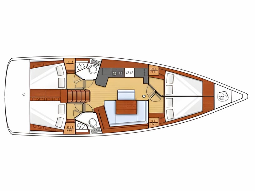 Marsala Zeilboot Cabine 4  10  slaapplaatsen 10  gasten 13.85 m Lijstnummer: #6021 2