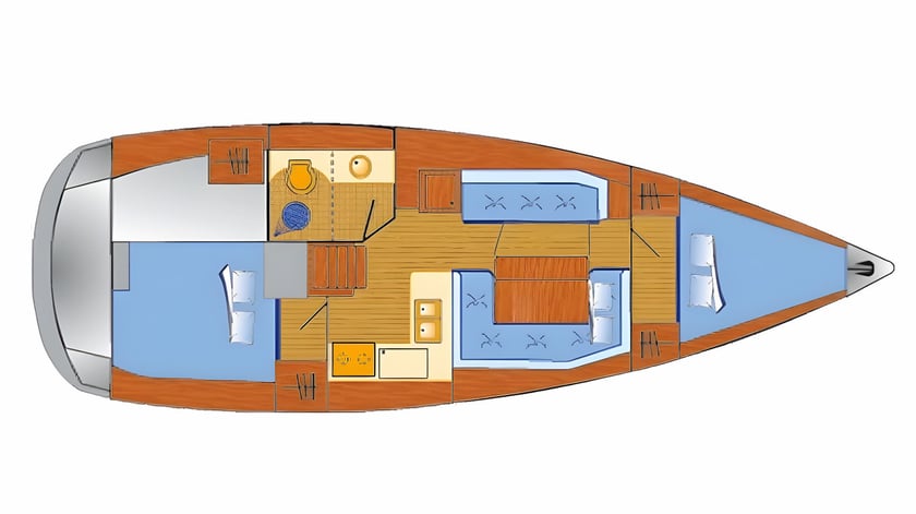 Punat Zeilboot Cabine 2  5  slaapplaatsen 5  gasten 11.34 m Lijstnummer: #6078 2