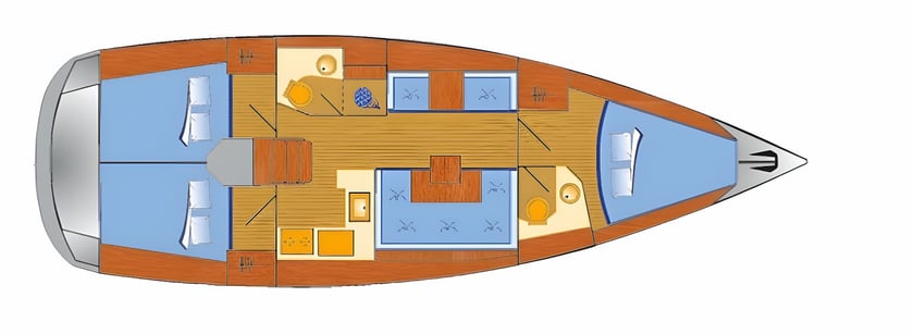 Punat Zeilboot Cabine 3  8  slaapplaatsen 8  gasten 12.76 m Lijstnummer: #6093 2