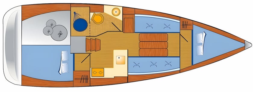 Punat Zeilboot Cabine 2  5  slaapplaatsen 5  gasten 10.34 m Lijstnummer: #6113 2