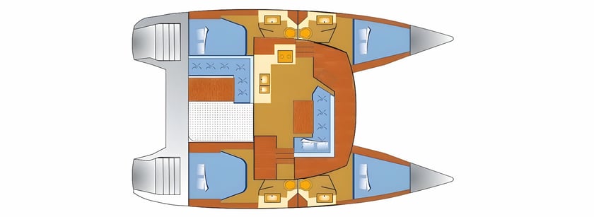 Punat Catamaran Cabine 4  Couchettes 10  Invités 10  11.73 m Numéro de l'annonce: #6127 2