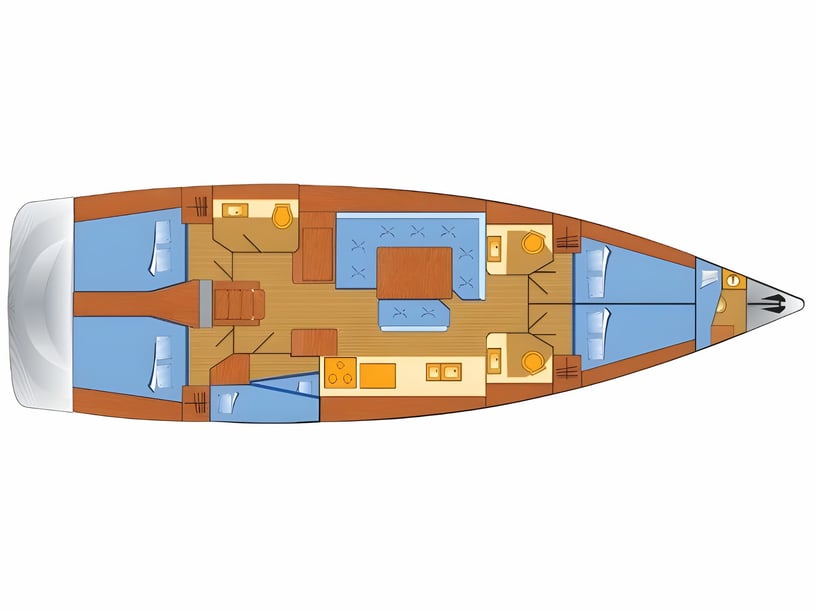 Rogoznica Segelboot 5 Kabine 12 Liegeplätze 12 Gäste 15.75 m Nummer des Inserats: #6128 2