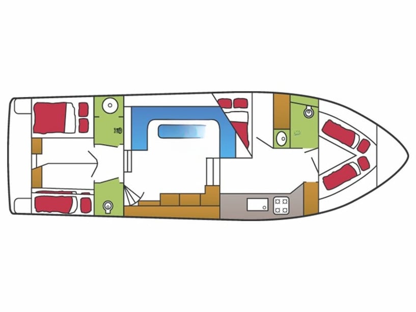 Drachten Motorboot Cabine 4  8  slaapplaatsen 8  gasten 13.2 m Lijstnummer: #6175 2