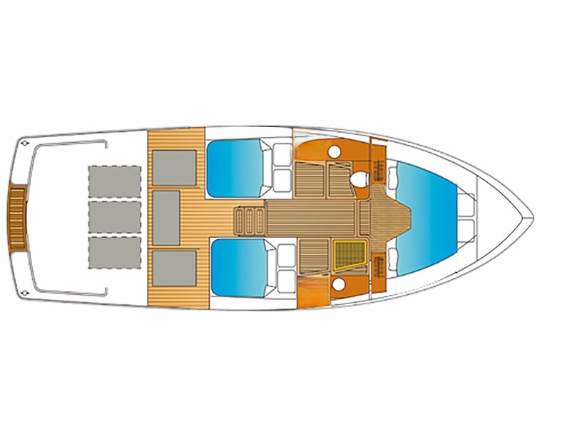 Drachten Motorboot 3 Kabine 6 Liegeplätze 6 Gäste 10.7 m Nummer des Inserats: #6190 5