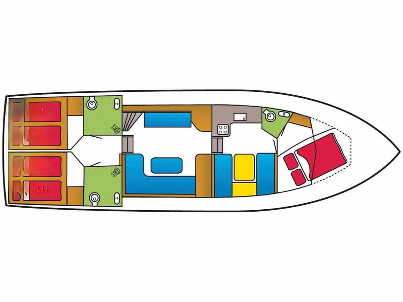 Drachten Motorboot 3 Kabine 8 Liegeplätze 8 Gäste 13.5 m Nummer des Inserats: #6194 5