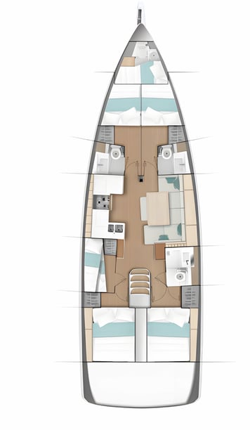 Athens Sailboat 6 cabin 12 berths 12 guests 14.42 m Listing Number: #622 2