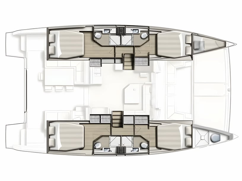 Castellammare di Stabia Catamaran Cabine 5  Couchettes 10  Invités 10  13.1 m Numéro de l'annonce: #6240 2