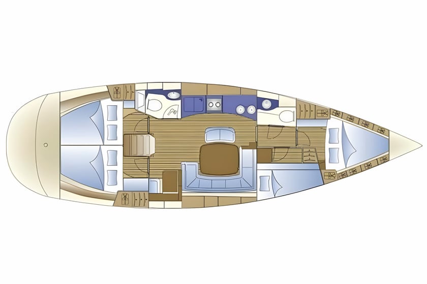 Zadar Sailboat 4 cabin 10 berths 10 guests 13.95 m Listing Number: #6293 2