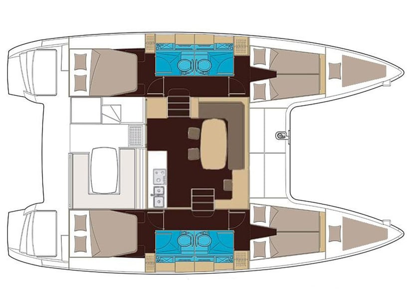 Sant Antoni de Portmany Catamaran Cabine 4  Couchettes 12  Invités 12  11.97 m Numéro de l'annonce: #6311 4