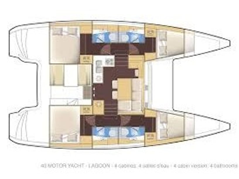 Furnari Catamaran 6 cabin 12 berths 12 guests 11.74 m Listing Number: #6345 5