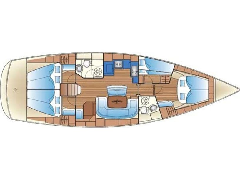 Lefkada Voilier Cabine 4  Couchettes 9  Invités 9  14.2 m Numéro de l'annonce: #644 3