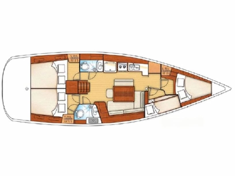 Palma de Mallorca Yelkenli 4 kabin Konaklama 10 kişi Seyir 10 kişi 12.75 m İlan No: #6497 5