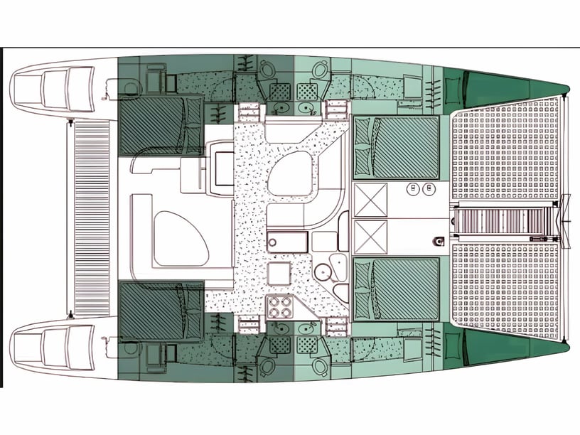 Palma di Maiorca Catamarano cabina 6  cuccette 10  10  ospiti 13.3 m Numero dell'inserzione: #6538 2