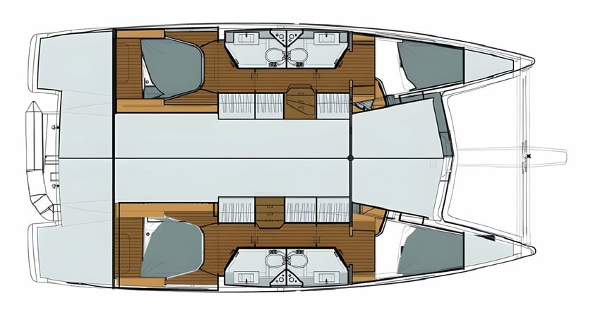 Kaštel Gomilica Catamaran Cabine 4  Couchettes 10  Invités 10  11.73 m Numéro de l'annonce: #6701 2