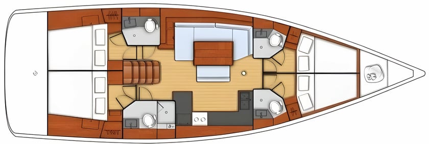 Split Voilier Cabine 4  Couchettes 10  Invités 10  14.6 m Numéro de l'annonce: #674 2