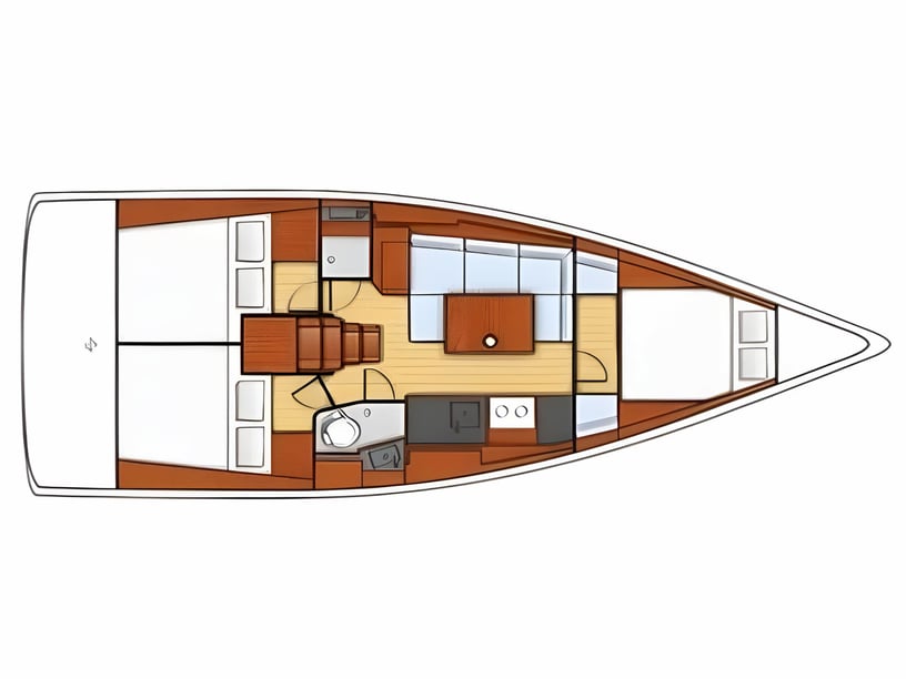 Carloforte Sailboat 3 cabin 8 berths 8 guests 11.55 m Listing Number: #6779 2