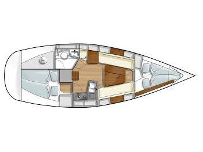 Carloforte Sailboat 2 cabin 4 berths 4 guests 9.45 m Listing Number: #6785 3