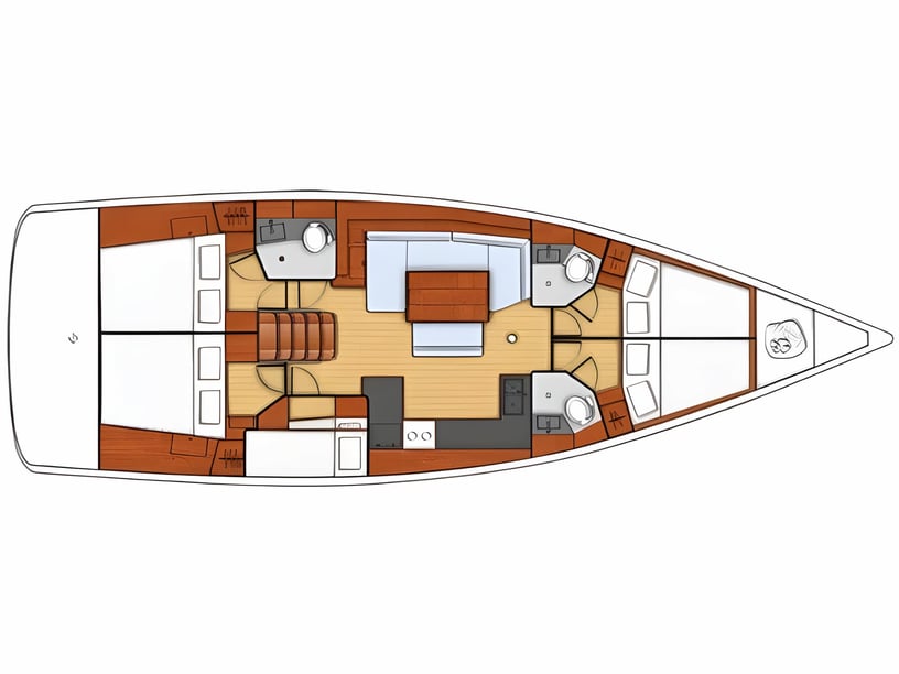 Carloforte Zeilboot Cabine 5  10  slaapplaatsen 10  gasten 14.68 m Lijstnummer: #6789 2