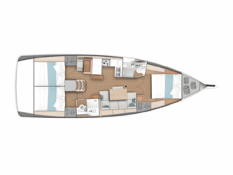 Split Segelboot 3 Kabine 8 Liegeplätze 8 Gäste 13.39 m Nummer des Inserats: #6801 2