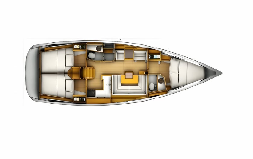 Palamós Zeilboot Cabine 3  8  slaapplaatsen 8  gasten 12.76 m Lijstnummer: #6889 2