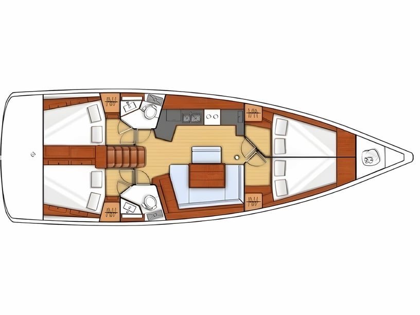 Palamos Zeilboot Cabine 4  10  slaapplaatsen 10  gasten 13.94 m Lijstnummer: #6893 2