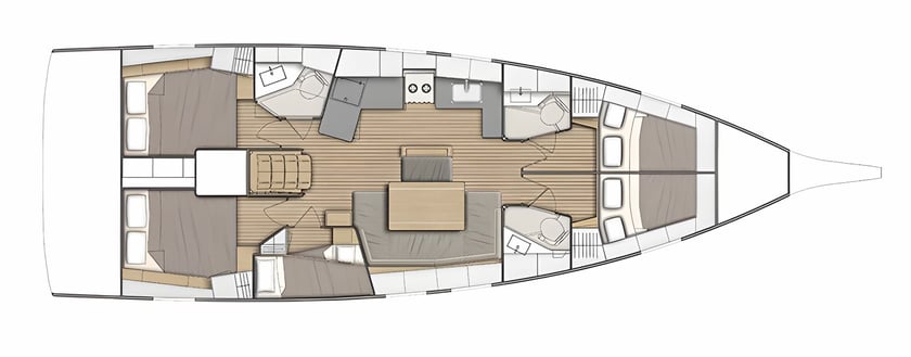 Sukošan Sailboat 5 cabin 12 berths 12 guests 14.6 m Listing Number: #6912 2