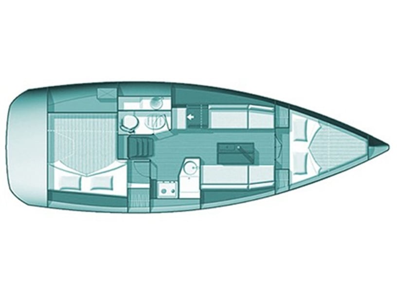 Loutraki Segelboot 2 Kabine 4 Liegeplätze 4 Gäste 9.74 m Nummer des Inserats: #6958 5