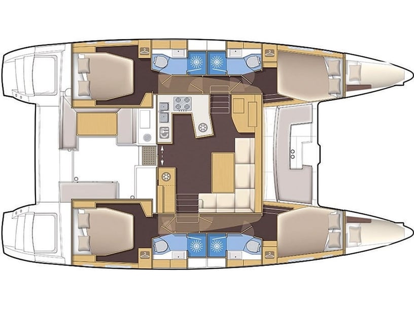 Šibenik Catamaran 6 cabin 12 berths 12 guests 13.96 m Listing Number: #6986 3