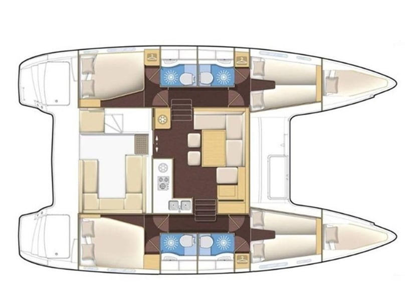 Šibenik Catamaran 6 cabin 12 berths 12 guests 11.97 m Listing Number: #6988 4