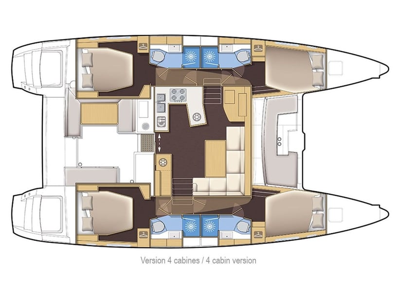 Šibenik Catamaran 6 cabin 12 berths 12 guests 13.96 m Listing Number: #6992 5