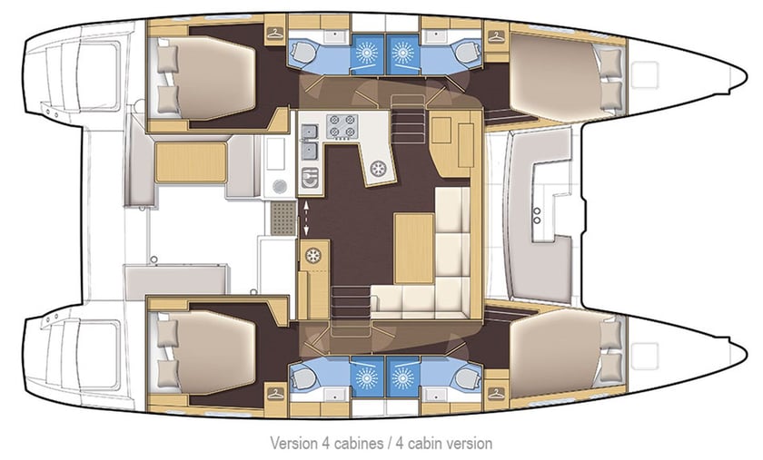 Šibenik Catamaran 6 cabin 12 berths 12 guests 13.96 m Listing Number: #6992 4